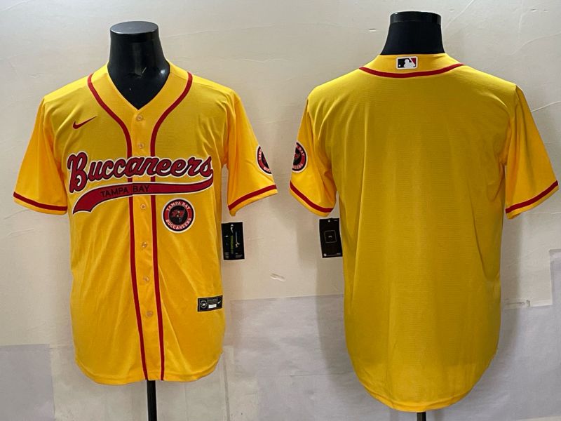 Men 2025 Tampa Bay Buccaneers Blank Yellow Joint Name Nike Limited NFL Jersey style 03